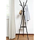 Cuier haine cu suport din lemn pentru accesorii 9 carlige otel carbon 180 x 45 cm Cuier haine cu suport din lemn pentru accesorii 9 carlige otel carbon 180 x 45 cm