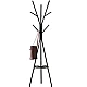 Cuier haine cu suport din lemn pentru accesorii 9 carlige otel carbon 180 x 45 cm Cuier haine cu suport din lemn pentru accesorii 9 carlige otel carbon 180 x 45 cm