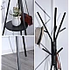 Cuier haine cu suport din lemn pentru accesorii 9 carlige otel carbon 180 x 45 cm Cuier haine cu suport din lemn pentru accesorii 9 carlige otel carbon 180 x 45 cm