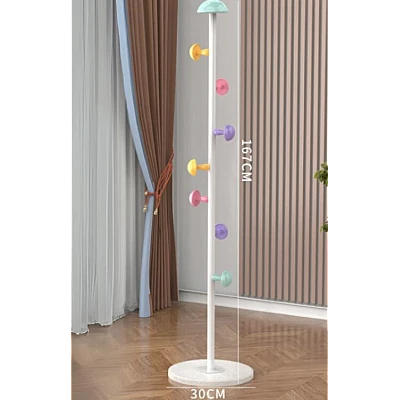 Cuier pentru haine 7 carlige in forma de ciuperca otel carbon 167 x 30 cm ALB Cuier pentru haine 7 carlige in forma de ciuperca otel carbon 167 x 30 cm ALB