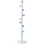 Cuier pentru haine 7 carlige in forma de ciuperca otel carbon 167 x 30 cm ALBASTRU