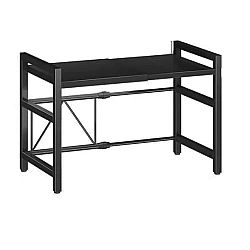 Raft extensibil pentru bucatarie polita ajustabila pe inaltime NEGRU