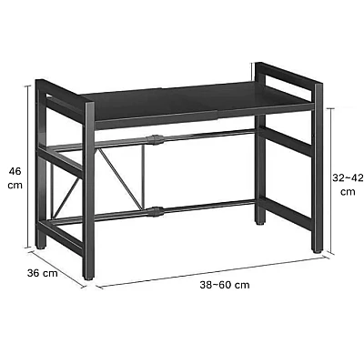 Raft extensibil pentru bucatarie polita ajustabila pe inaltime NEGRU Raft extensibil pentru bucatarie polita ajustabila pe inaltime NEGRU