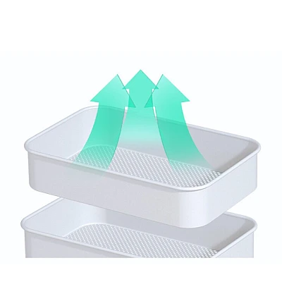 Raft portabil cu 3 nivele de depozitare maner pentru transportare din metal 45x37x82cm ALB Raft portabil cu 3 nivele de depozitare maner pentru transportare din metal 45x37x82cm ALB
