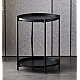 Masuta rotunda pentru cafea din metal 2 nivele 42 x 52 cm NEAGRA