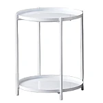 Masuta rotunda pentru cafea din metal 2 nivele 42 x 52 cm ALBA