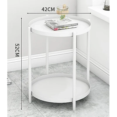 Masuta rotunda pentru cafea din metal 2 nivele 42 x 52 cm ALBA Masuta rotunda pentru cafea din metal 2 nivele 42 x 52 cm ALBA