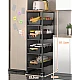 Organizator slim portabil cu 5 nivele 4 rafturi retractabile rotativ 360 NEGRU Organizator slim portabil cu 5 nivele 4 rafturi retractabile rotativ 360 NEGRU