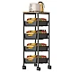 Organizator slim portabil cu 5 nivele 4 rafturi retractabile rotativ 360 NEGRU Organizator slim portabil cu 5 nivele 4 rafturi retractabile rotativ 360 NEGRU