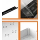 Set 3 sertare cu glisiere autoadezive soft close extragere totala sina cu extensie 3 dimensiuni alb