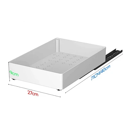 Set 3 sertare cu glisiere autoadezive soft close extragere totala sina cu extensie 3 dimensiuni alb Set 3 sertare cu glisiere autoadezive soft close extragere totala sina cu extensie 3 dimensiuni alb