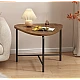 Masuta triunghiulara pentru cafea blat MDF cadru metalic 64 x 52 x 51 cm natur cu negru Masuta triunghiulara pentru cafea blat MDF cadru metalic 64 x 52 x 51 cm natur cu negru