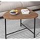 Masuta triunghiulara pentru cafea blat MDF cadru metalic 64 x 52 x 51 cm natur cu negru Masuta triunghiulara pentru cafea blat MDF cadru metalic 64 x 52 x 51 cm natur cu negru