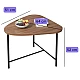 Masuta triunghiulara pentru cafea blat MDF cadru metalic 64 x 52 x 51 cm natur cu negru Masuta triunghiulara pentru cafea blat MDF cadru metalic 64 x 52 x 51 cm natur cu negru