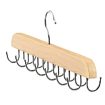 Umeras din lemn si otel cu 14 carlige rotative pentru curele 37 cm x 14 cm