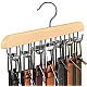 Umeras din lemn si otel cu 14 carlige rotative pentru curele 37 cm x 14 cm Umeras din lemn si otel cu 14 carlige rotative pentru curele 37 cm x 14 cm
