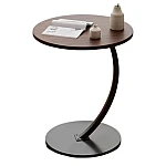Masuta rotunda pentru cafea MDF cu metal 40 x 62.5 cm maro cu negru