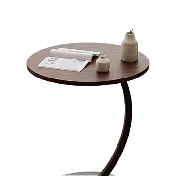 Masuta rotunda pentru cafea MDF cu metal 40 x 62.5 cm maro cu negru Masuta rotunda pentru cafea MDF cu metal 40 x 62.5 cm maro cu negru