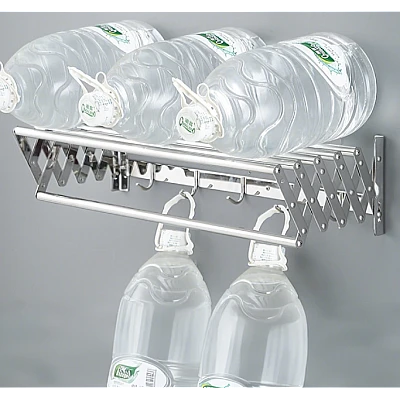 Suport pliabil pentru prosoape inox 7 bare 5 carlige Suport pliabil pentru prosoape inox 7 bare 5 carlige