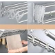 Suport pliabil pentru prosoape inox 7 bare 5 carlige