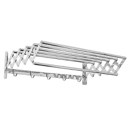 Suport pliabil pentru prosoape inox 7 bare 5 carlige