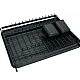 Scurgator vase cu 2 nivele pliabil sistem de scurgere NEGRU Scurgator vase cu 2 nivele pliabil sistem de scurgere NEGRU
