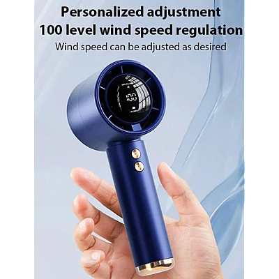 Ventilator de mana portabil cu display de mare viteza incarcare USB Ventilator de mana portabil cu display de mare viteza incarcare USB