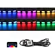 Kit lumini auto cu LED RGB 12V 6 capete grila masca control prin aplicatie telefon diverse jocuri de lumini sau lumina continua Kit lumini auto cu LED RGB 12V 6 capete grila masca control prin aplicatie telefon diverse jocuri de lumini sau lumina continua