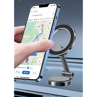 Suport magnetic auto rotativ la 360 grade cu baza rotunda pliabil Suport magnetic auto rotativ la 360 grade cu baza rotunda pliabil