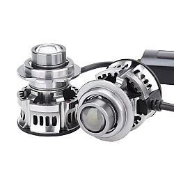 Set 2 becuri V6 auto LED H7 de 100W 6000k lumina alb rece si flux luminos
