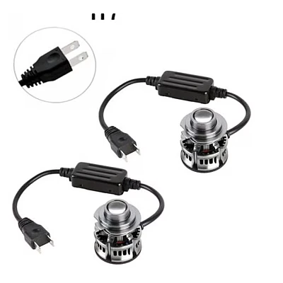 Set 2 becuri V6 auto LED H7 de 100W 6000k lumina alb rece si flux luminos Set 2 becuri V6 auto LED H7 de 100W 6000k lumina alb rece si flux luminos