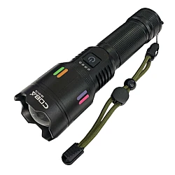 Lanterna LED din aluminiu COBA CB 701 cu baterie 9800mAh  incarcare USB Type C 5 moduri de iluminare