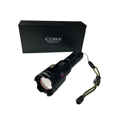 Lanterna LED din aluminiu COBA CB 701 cu baterie 9800mAh incarcare USB Type C 5 moduri de iluminare Lanterna LED din aluminiu COBA CB 701 cu baterie 9800mAh incarcare USB Type C 5 moduri de iluminare
