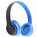 Casti wireless P47 Albastru wireless cu Bluetooth si microfon