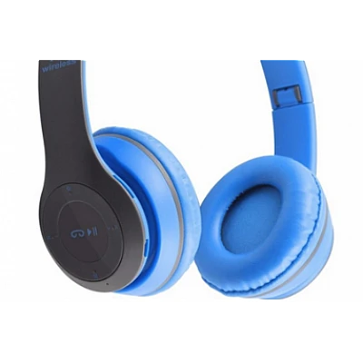 Casti wireless P47 Albastru wireless cu Bluetooth si microfon Casti wireless P47 Albastru wireless cu Bluetooth si microfon