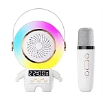 Mini boxa portabila Bluetooth cu 1 microfon wireless pentru copii statie Karaoke model Astronaut