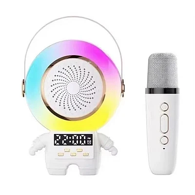 Mini boxa portabila Bluetooth cu 1 microfon wireless pentru copii statie Karaoke model Astronaut Mini boxa portabila Bluetooth cu 1 microfon wireless pentru copii statie Karaoke model Astronaut
