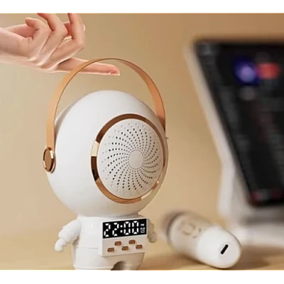 Mini boxa portabila Bluetooth cu 1 microfon wireless pentru copii statie Karaoke model Astronaut Mini boxa portabila Bluetooth cu 1 microfon wireless pentru copii statie Karaoke model Astronaut