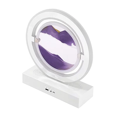 Lampa decorativa pentru birou cu LED multicolor tip tablou cu nisip miscator 3D clepsidra rotativa Lampa decorativa pentru birou cu LED multicolor tip tablou cu nisip miscator 3D clepsidra rotativa