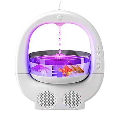 Umidificator antigravitatie cu difuzor bluetooth si efect vizual picaturi Model Y11 cu rezervor si Iluminare LED Umidificator antigravitatie cu difuzor bluetooth si efect vizual picaturi Model Y11 cu rezervor si Iluminare LED