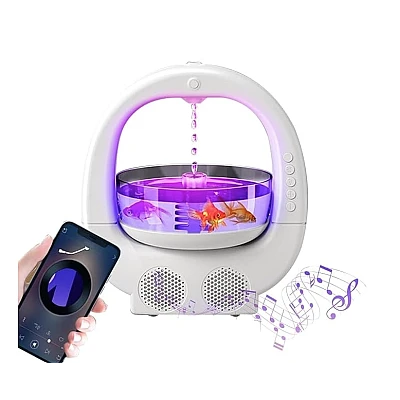 Umidificator antigravitatie cu difuzor bluetooth si efect vizual picaturi Model Y11 cu rezervor si Iluminare LED Umidificator antigravitatie cu difuzor bluetooth si efect vizual picaturi Model Y11 cu rezervor si Iluminare LED