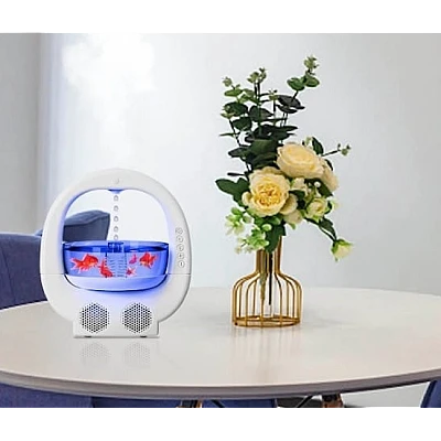 Umidificator antigravitatie cu difuzor bluetooth si efect vizual picaturi Model Y11 cu rezervor si Iluminare LED Umidificator antigravitatie cu difuzor bluetooth si efect vizual picaturi Model Y11 cu rezervor si Iluminare LED