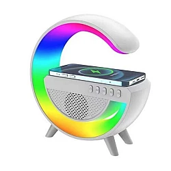 Boxa multifunctionala G500 3 in 1 lampa LED RGB smart bluetooth incarcator telefon wireless lumina RGB