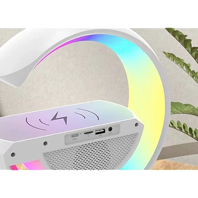 Boxa multifunctionala G500 3 in 1 lampa LED RGB smart bluetooth incarcator telefon wireless lumina RGB Boxa multifunctionala G500 3 in 1 lampa LED RGB smart bluetooth incarcator telefon wireless lumina RGB