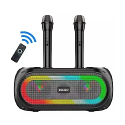 Boxa portabila bluetooth ZQS 4247 karaoke cu 2 microfoane