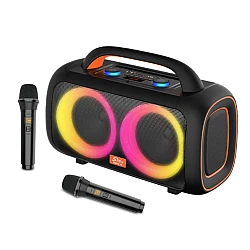 Boxa portabila karaoke ZQS L19 cu Bluetooth si 2 microfoane