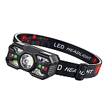 Lanterna de cap profesionala cu senzor si incarcare USB LED 10W 5 LED