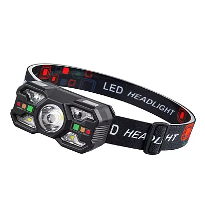 Lanterna de cap profesionala cu senzor si incarcare USB LED 10W 5 LED Lanterna de cap profesionala cu senzor si incarcare USB LED 10W 5 LED