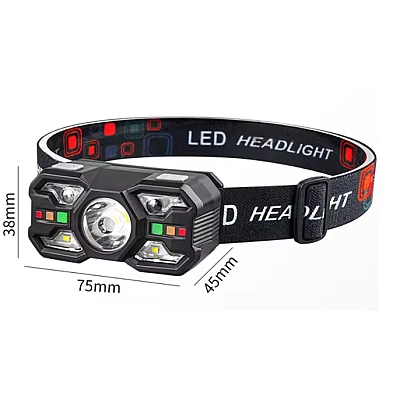 Lanterna de cap profesionala cu senzor si incarcare USB LED 10W 5 LED Lanterna de cap profesionala cu senzor si incarcare USB LED 10W 5 LED