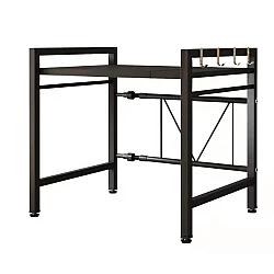 Raft metalic cuptor cu microunde etajera ajustabila Metal 4 Carlige